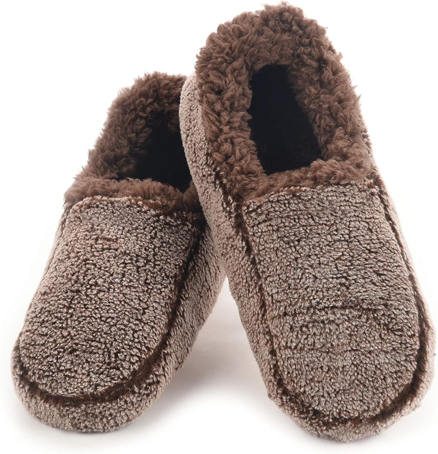 Snoozies Mens Two Tone Fleece Lined Slippers - Comfortable Slippers for Men | Amazon (US)