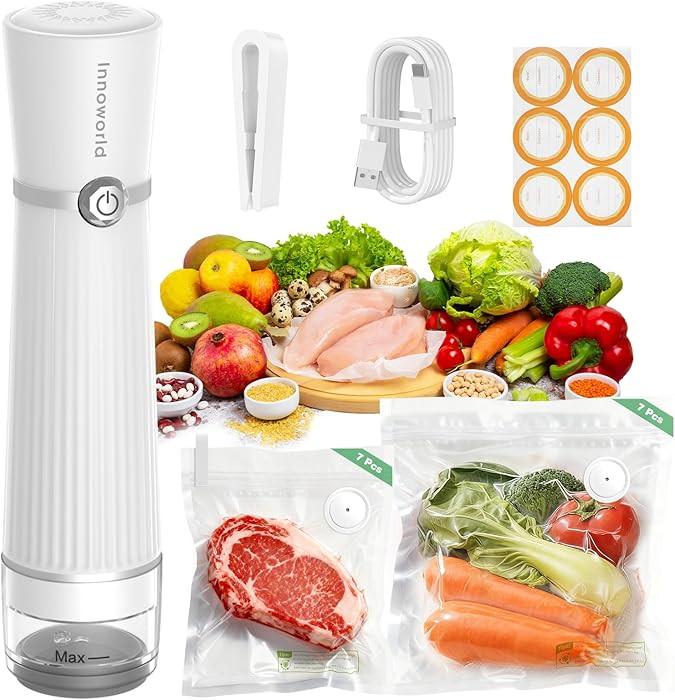 Vacuum Sealer for Food with Visible Water Tank, Handheld Saver Compact Vacuum Sealer Machine with... | Amazon (US)