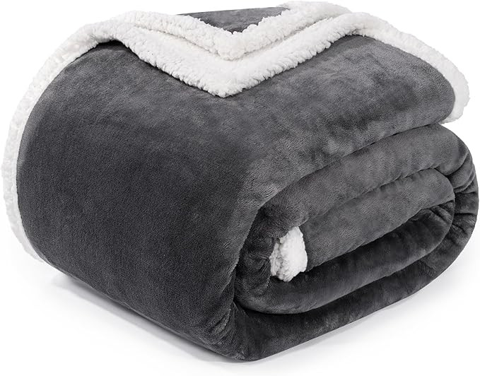 BEAUTEX Sherpa Fleece Throw Blankets, Soft Fluffy Flannel Plush Blanket and Throw, Fuzzy Cozy Gre... | Amazon (US)