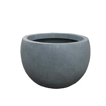 KANTE 288-Quart Slate Gray Concrete Planter with Drainage Holes | Lowe's