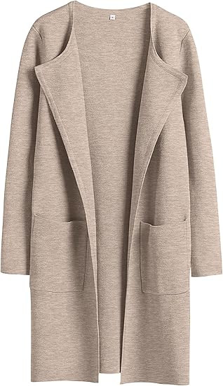 ANRABESS Womens Cardigan Sweater Open Front Knit Long Coatigan Dressy Casual Jacket Coat 2025 Fal... | Amazon (US)