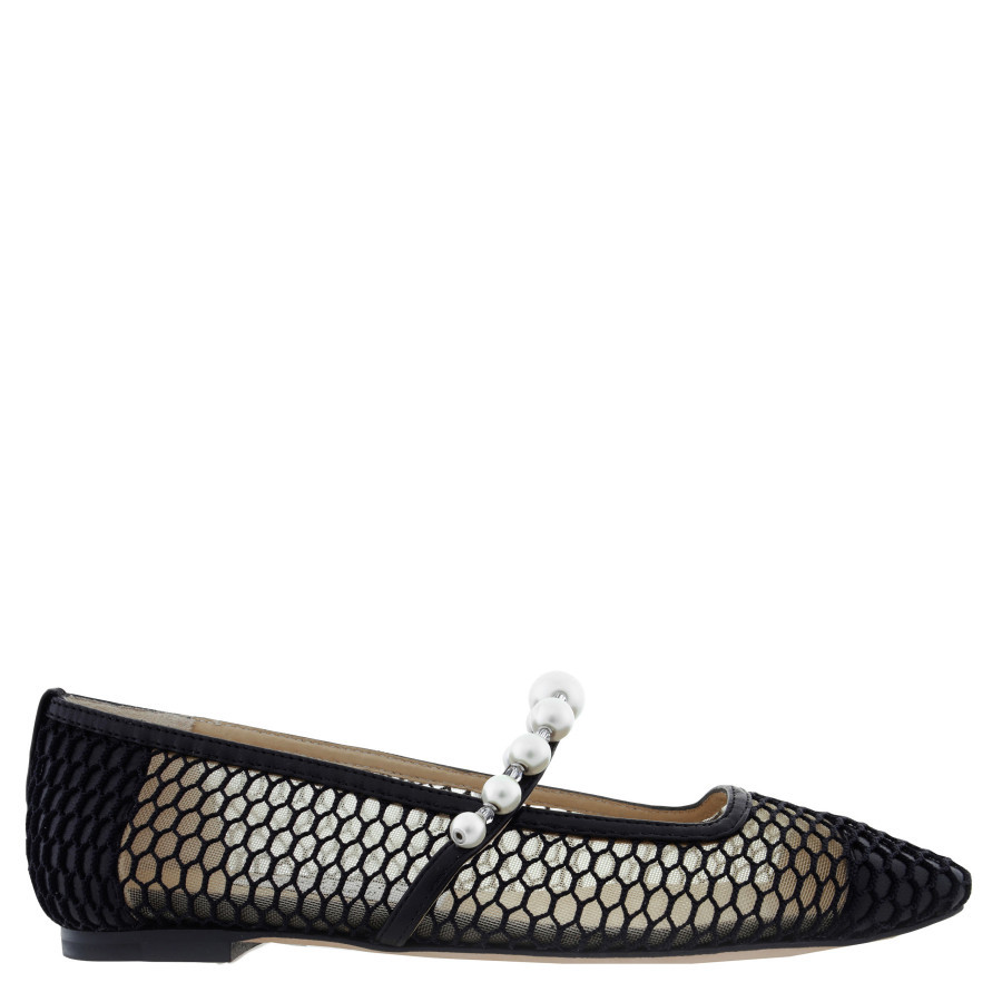 Jimmy Choo Womens Ade Flat Black/Black Ballerina Flats | Jomashop.com & JomaDeals.com