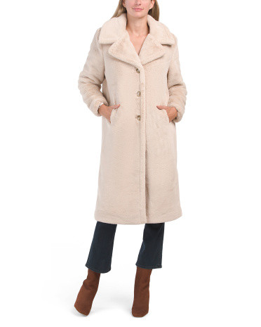 Faux Fur Long Jacket | TJ Maxx