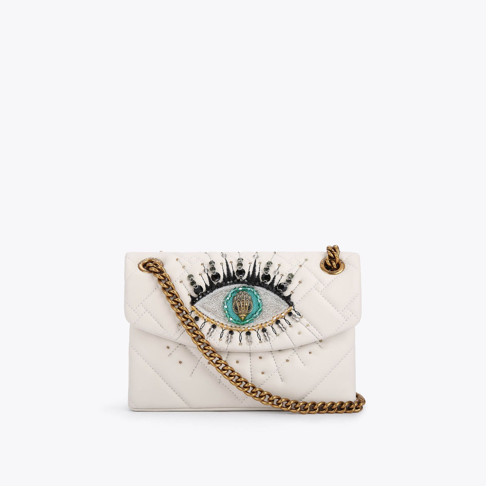 LEATHER BONE MINI KENSINGTON EYE EMBELLISHED LEATHER  by KURT GEIGER LONDON | Kurt Geiger US