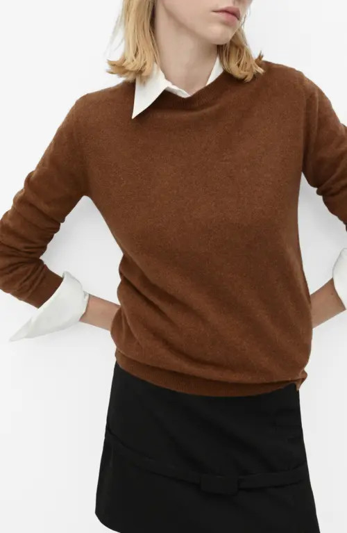MANGO Cashmere Sweater in Tobacco Brown at Nordstrom, Size Small | Nordstrom