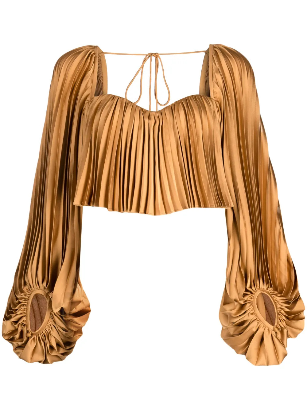 Moston pleated cropped top | Farfetch Global