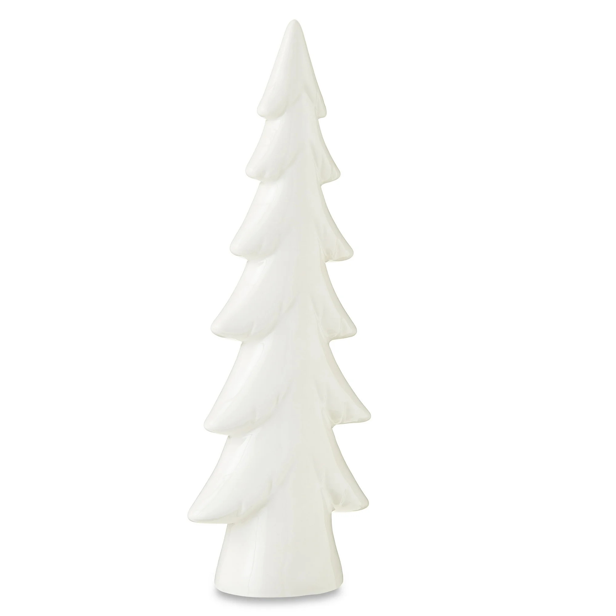 Holiday Time 8.25in Ceramic Holiday Tree Tabletop Décor, White | Walmart (US)