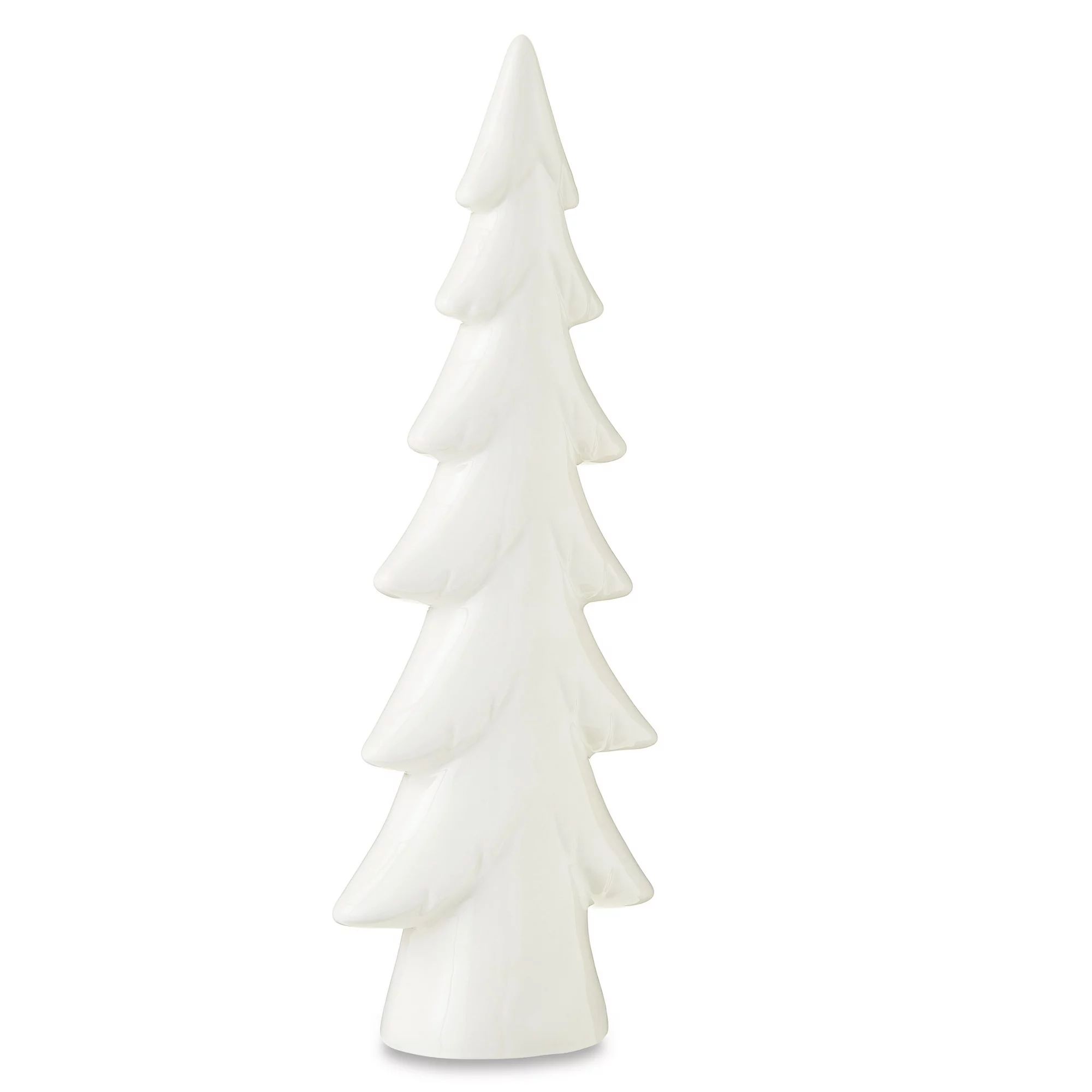 Holiday Time 8.25in Ceramic Holiday Tree Tabletop Décor, White | Walmart (US)