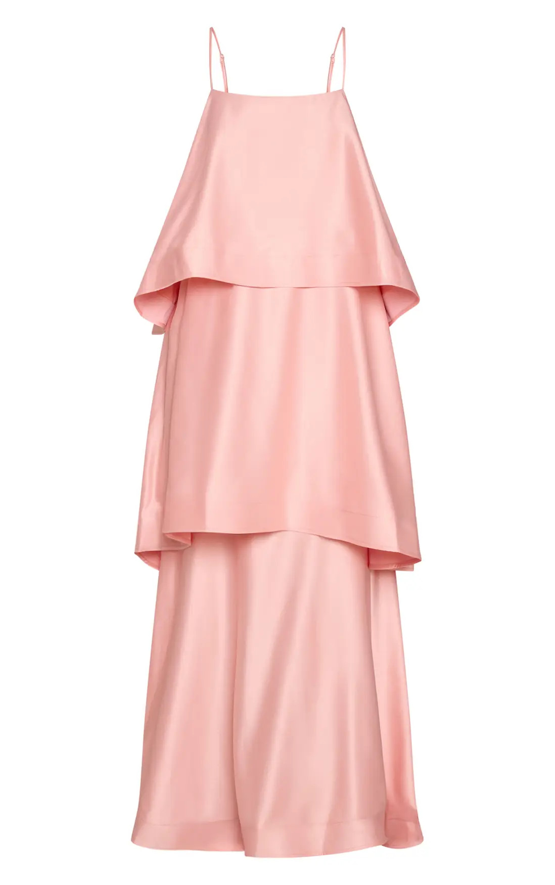 Dresses | Pink Structured Tiered Maxi Dress | PrettyLittleThing | PrettyLittleThing US