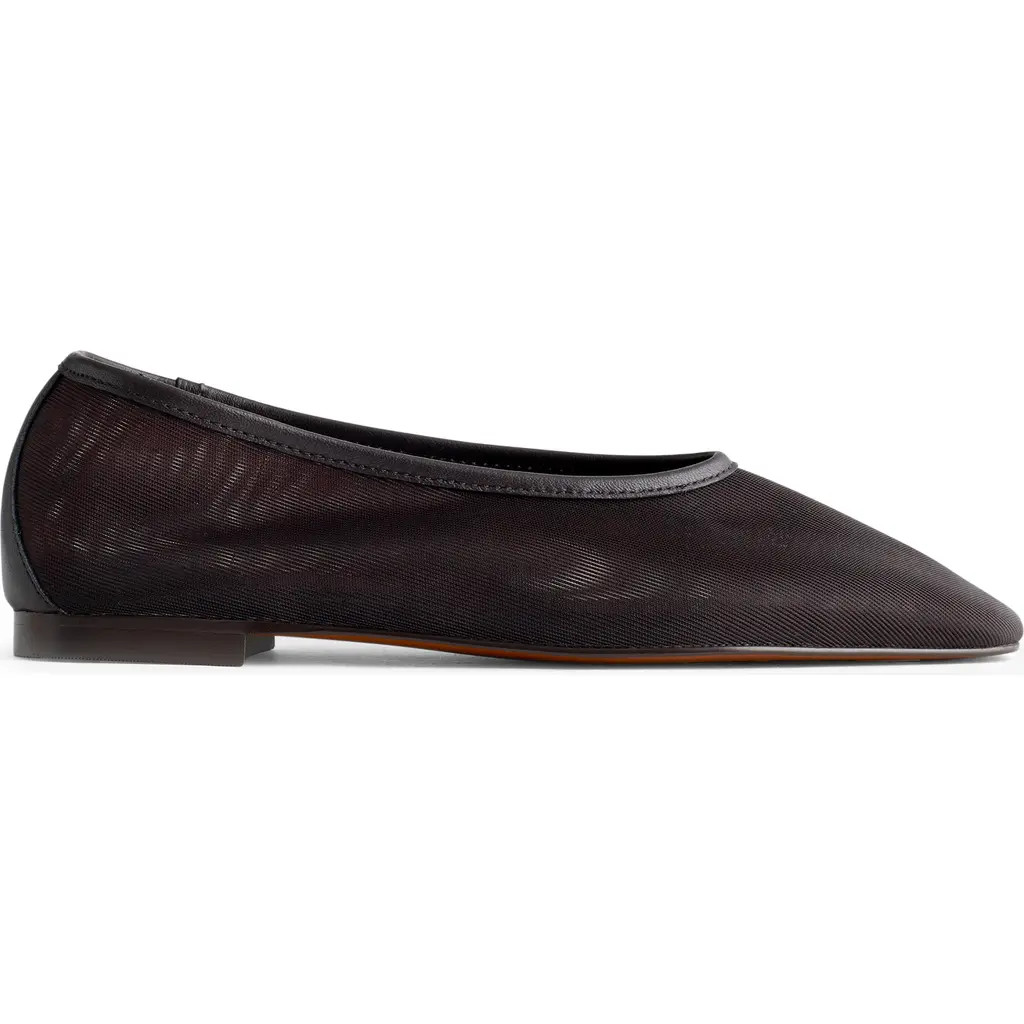 Madewell The Mylie Mesh Ballet Flat in Dark Carob at Nordstrom, Size 8 | Nordstrom