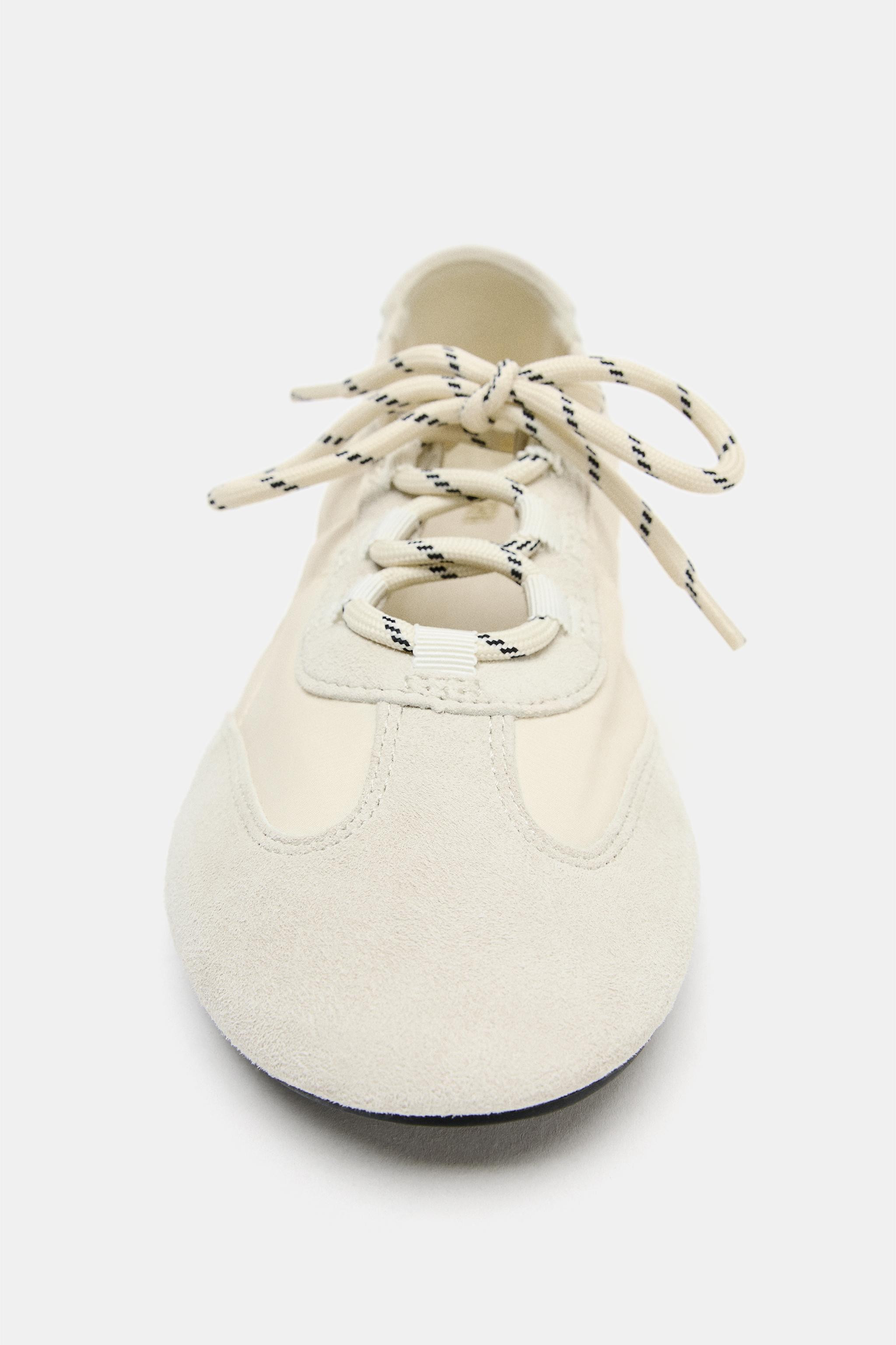 CONTRAST SPORTS BALLET FLATS | Zara US