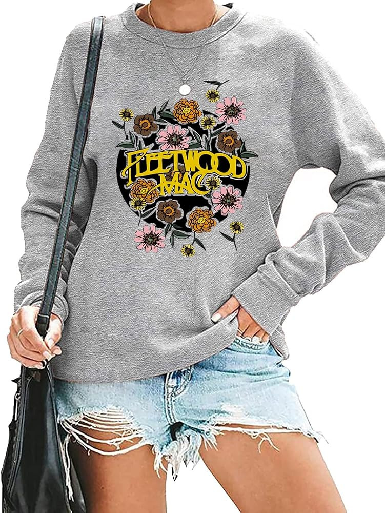 FCDIED Rock Band Sweatshirt for Women Vintage Graphic Rock Music Shirt Casual Long Sleeve Crewnec... | Amazon (US)