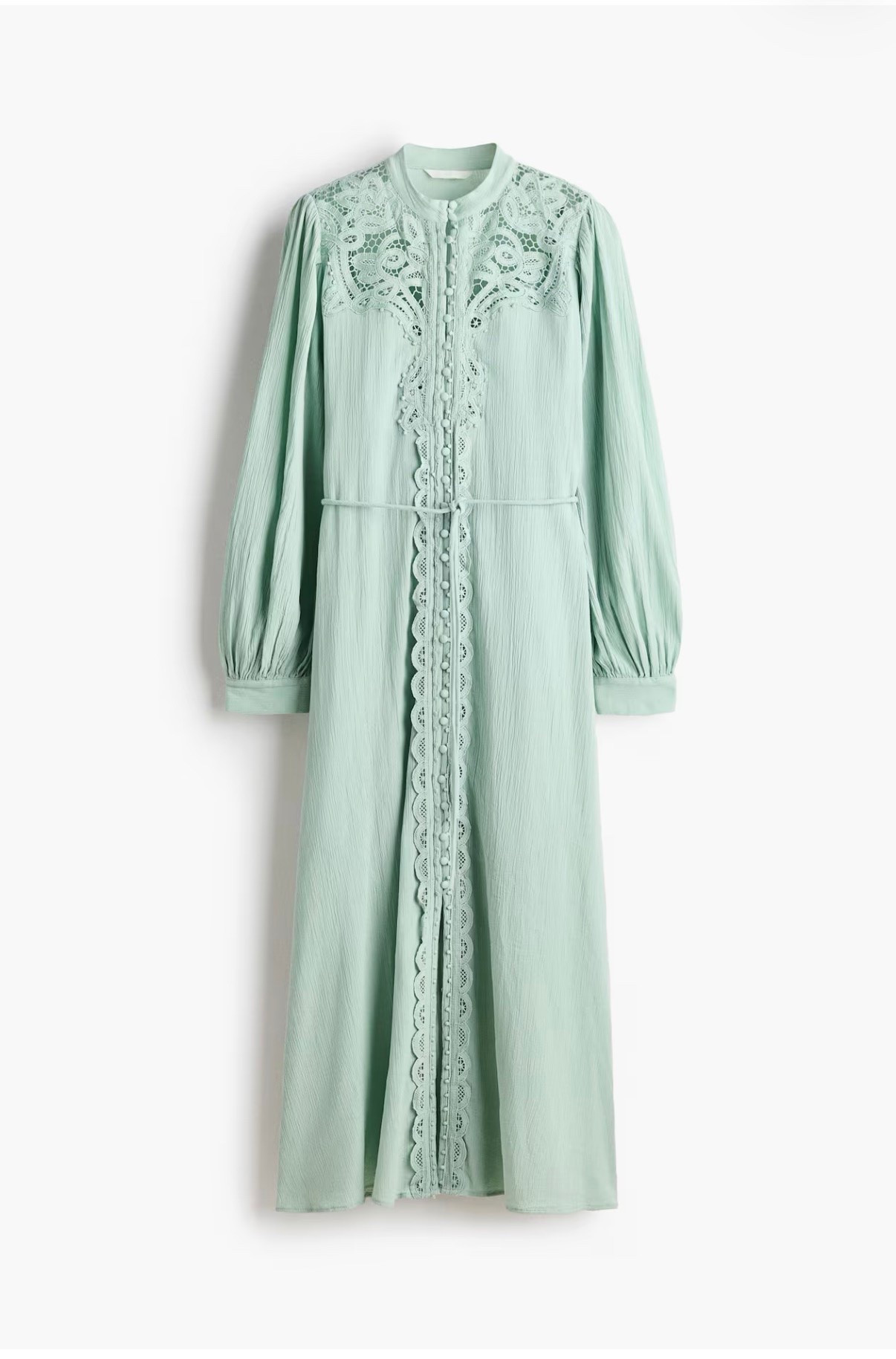 Mint green lace detail maxi shirt dress 
Aqua blue

#LTKSeasonal
