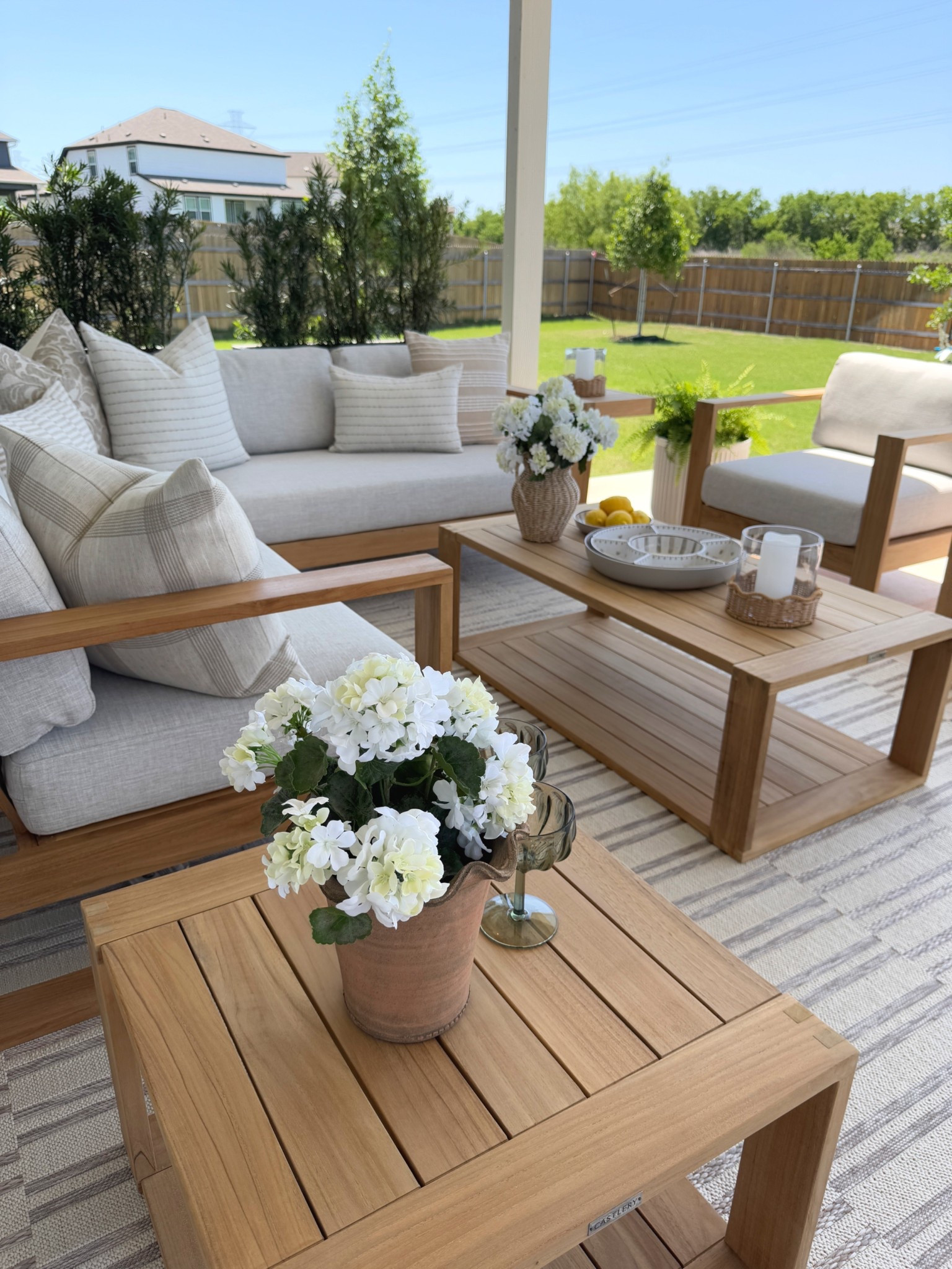 Patio season is approaching! ☀️🌿 Sharing all the best outdoor refresh finds from @Wayfair including my favorite outdoor rug 💛

Timeless seating, classic stripes, cozy lighting & pieces that make your space feel resort-ready without leaving home.

#Wayfair #wishyouwerehere, #outdoor, #Wayfair  #Ad  #WayfairPartner

Wayfair patio, outdoor furniture sale, patio refresh, outdoor sofa, patio chairs, striped outdoor rug, scalloped umbrella, fire pit table, outdoor lanterns, exterior lighting, porch decor, neutral outdoor, backyard update, spring patio, outdoor living, modern classic patio, deck styling, patio makeover, entertaining outside, warm weather setup#LTKSpringSale 

#LTKHome #LTKSaleAlert