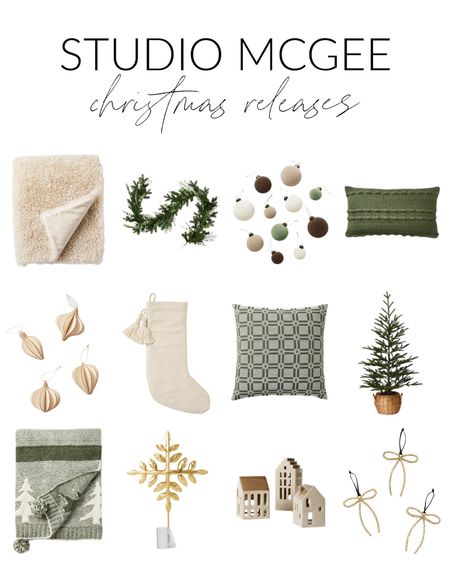 New Christmas arrivals from Studio McGee at Target! Items include a faux fur blanket, mixed pine and eucalyptus garland, velvet ornaments, a green bobble knit lumbar pillow, wood accordion ornaments and a woven tree square throw pillow.  Additional items include a large Christmas tree in a basket, a knit tree throw pillow, a botanical tree topper, a three-piece ceramic house set and a three-piece metal bow ornament set.

simple decor, target throw blanket, coastal decorating, beach style, targetfanatic, targetdoesitagain, target home, hearth and hand, safavieh target, target lamp, target under 25, studiomcgee threshold, target is my favorite, target wall decor, lynwood square, area rug, bedroom rugs, target lights, target furniture, target pillows, studio mcgee target, target finds, target desk, target chairs, target bed, target home, living room decor, abstract art, art for home, living room decor, coastal design, coastal inspiration #ltkfamily  #ltksale  

#LTKfindsunder50 #LTKfindsunder100 #LTKSeasonal #LTKhome #LTKsalealert #LTKstyletip #LTKfindsunder50 #LTKfindsunder100 #LTKHoliday