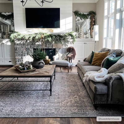 Dusty Sage Greenpoint Medallion Washable Area Rug | Boutique Rugs