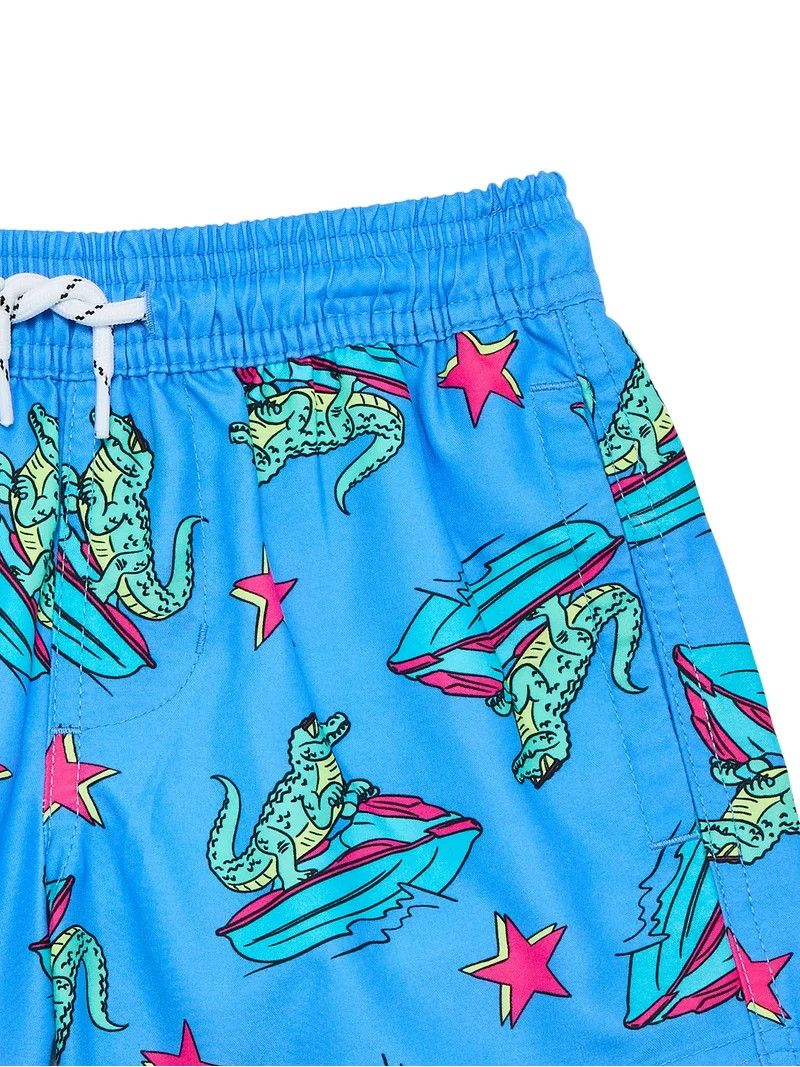 Wonder Nation Little and Big Boys Quick Dry Swim Trunks with UPF50+, Sizes 4-18 & Husky | Walmart (US)