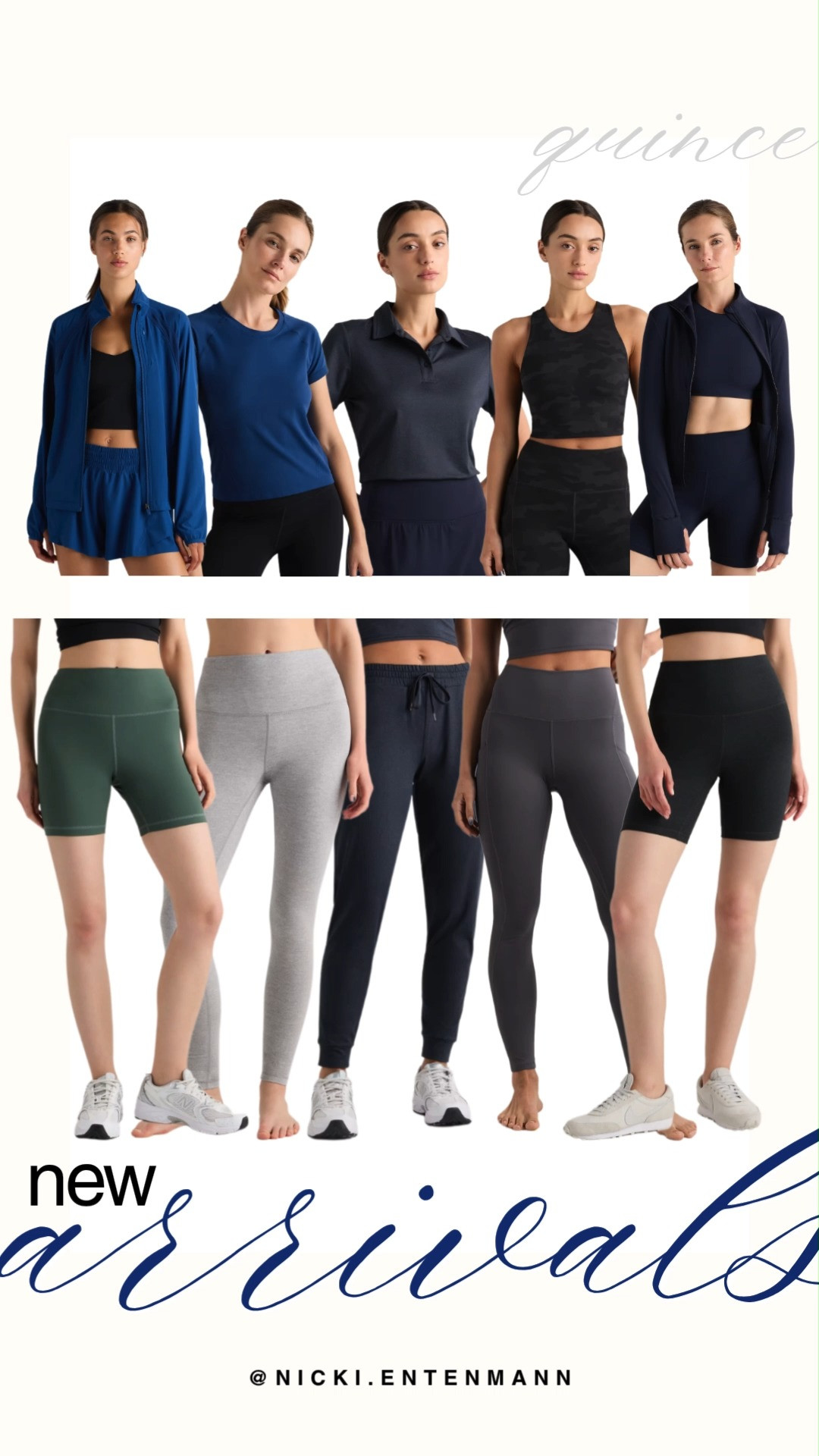 Upgrade your activewear rotation with Quince's latest new arrivals featuring high-quality fitness essentials. This versatile collection highlights a beautiful mix of deep blues, forest greens, and classic monochrome tones across supportive sports bras, high-waisted leggings, and sleek biker shorts. Complete with lightweight zip-up jackets, sporty polos, and ultra-comfortable joggers, these pieces are perfect for effortless mix-and-match styling from your workouts to your weekend lounge days.

#quince #onequince #newarrivals #activewear #athleisure #workoutgear #fitnessfashion #sportystyle #comfyclothes #gymootd 

 #LTKootd #LTKfitnessgoals #LTKActive