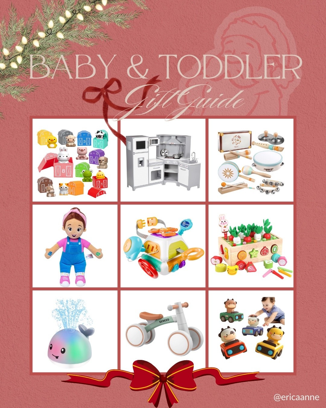 The sweetest baby + toddler gift guide is here 🎁✨
Rounded up our favorite toys, cozy must-haves, and little things that keep them entertained and make mom’s life easier. From sensory play to snuggly essentials, everything is high-quality, parent-approved, and perfect for gifting this season.

Whether you’re shopping for your own little one or the tiny humans in your life, these picks are adorable, practical, and guaranteed to get all the smiles. 🤍

#LTKHoliday #LTKKids #LTKGiftGuide