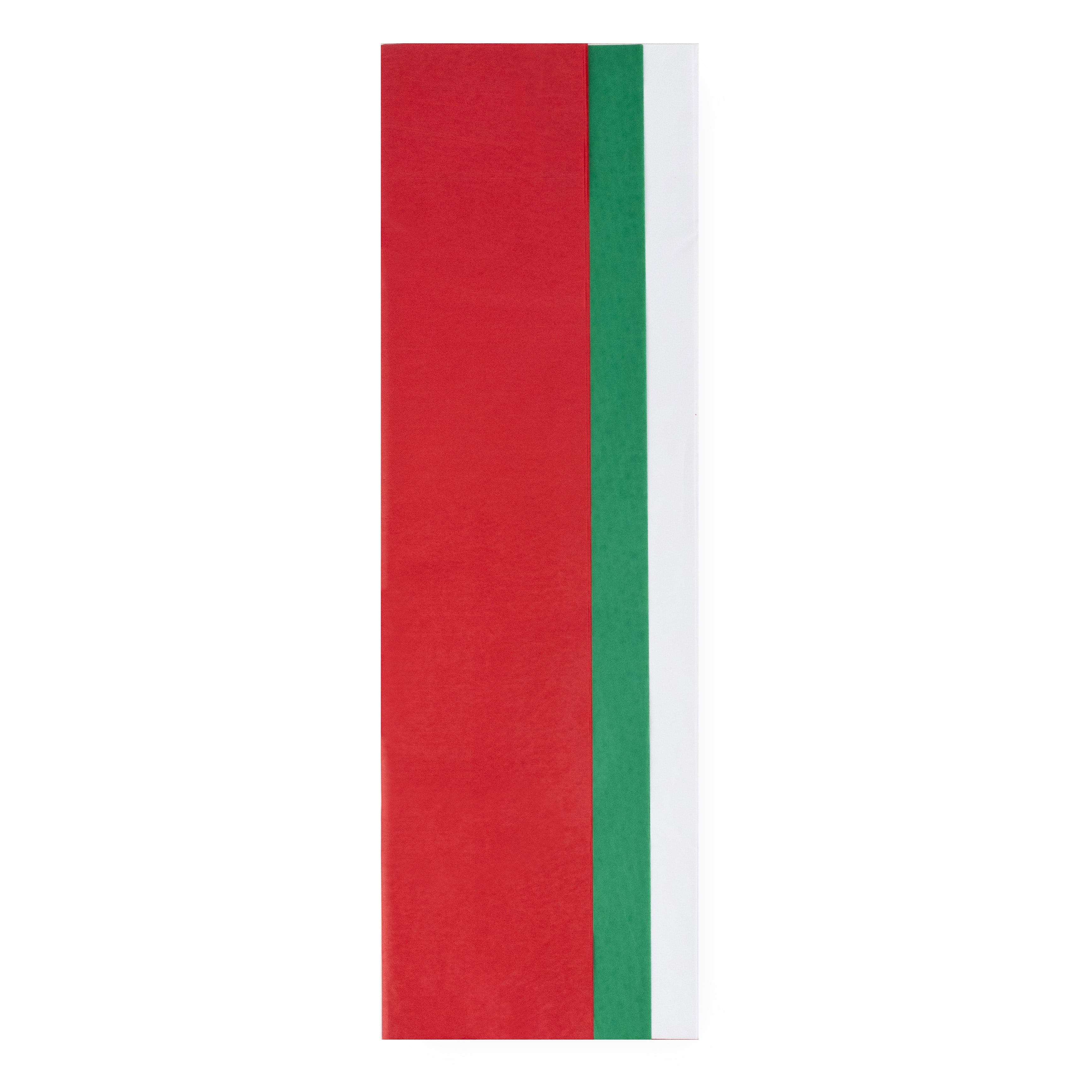 Red, Green, and White Gift Tissue Paper, 20 Sheets, by Holiday Time | Walmart (US)