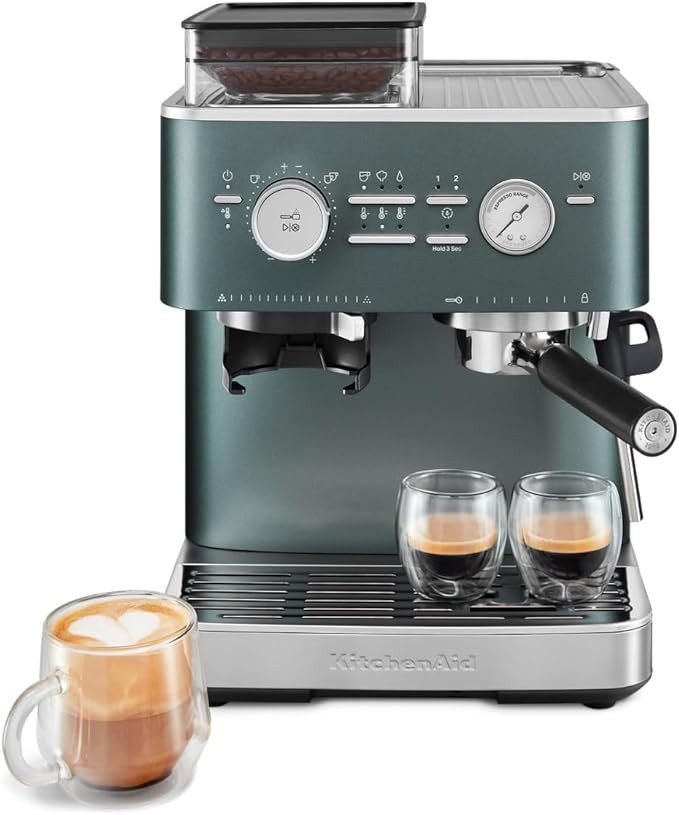 KitchenAid Semi Automatic Espresso Machine with Burr Grinder, 2.5L, Juniper, KES6551JP | Amazon (US)