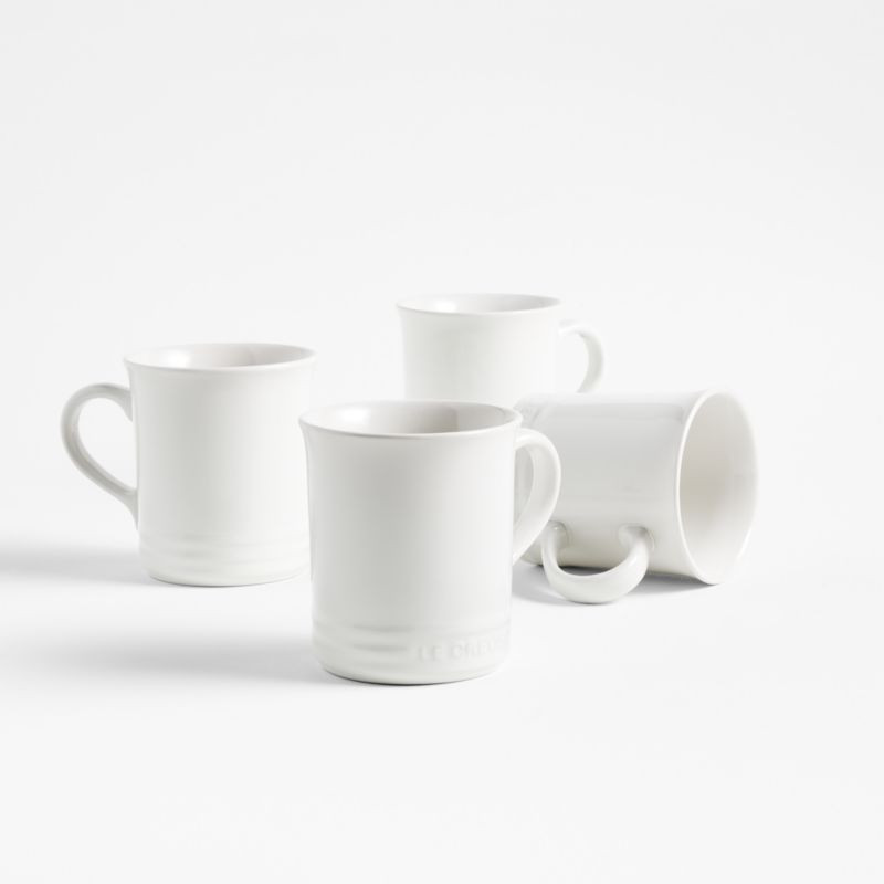 Le Creuset White Mugs, Set of 4 + Reviews | Crate & Barrel | Crate & Barrel