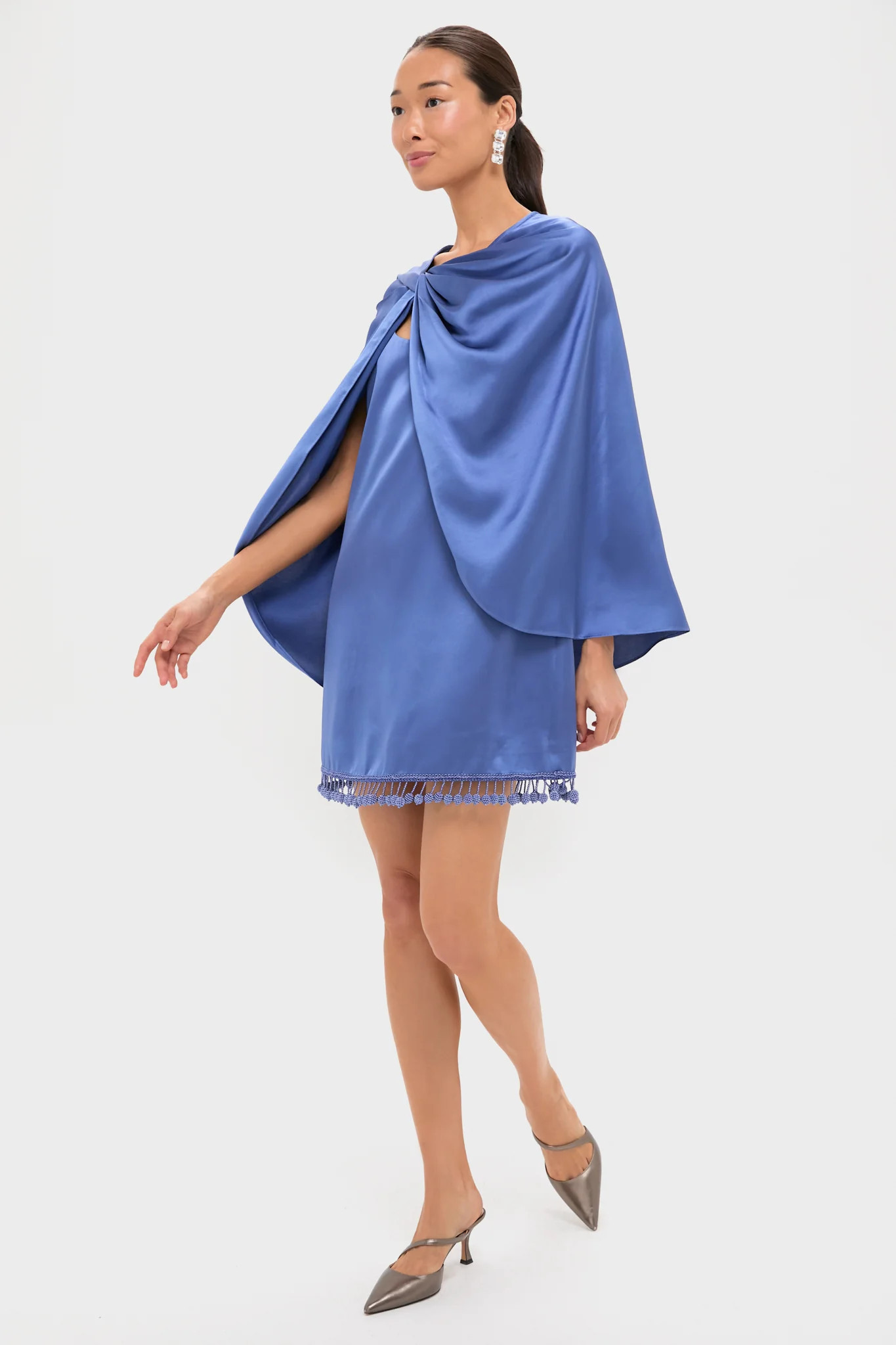 Blue Satin Mountbatten Cape | Tuckernuck (US)