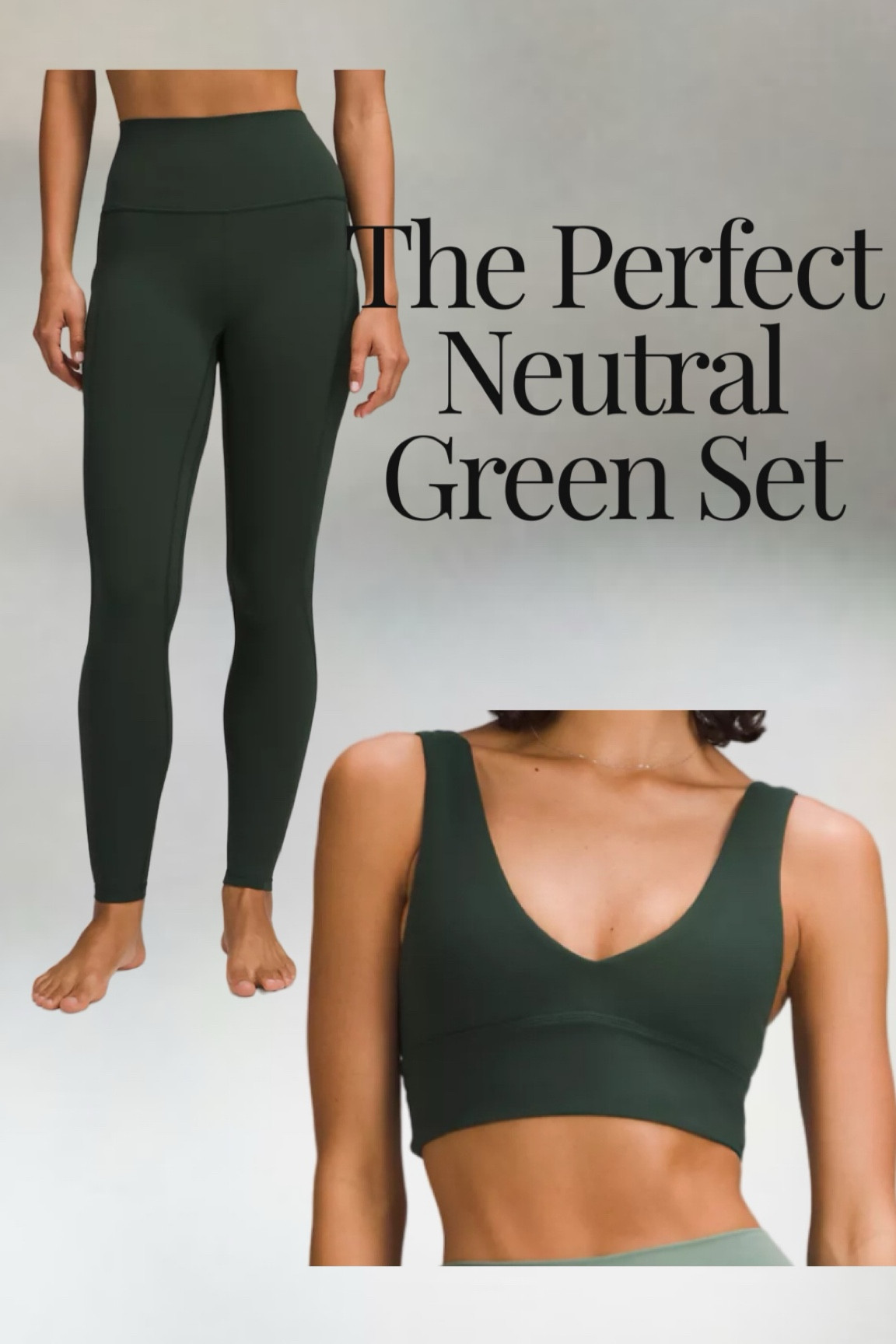 The perfect neutral green active wear set! Great for adding a slight pop of color without being super bright!

#LTKActive #LTKFitness #LTKStyleTip