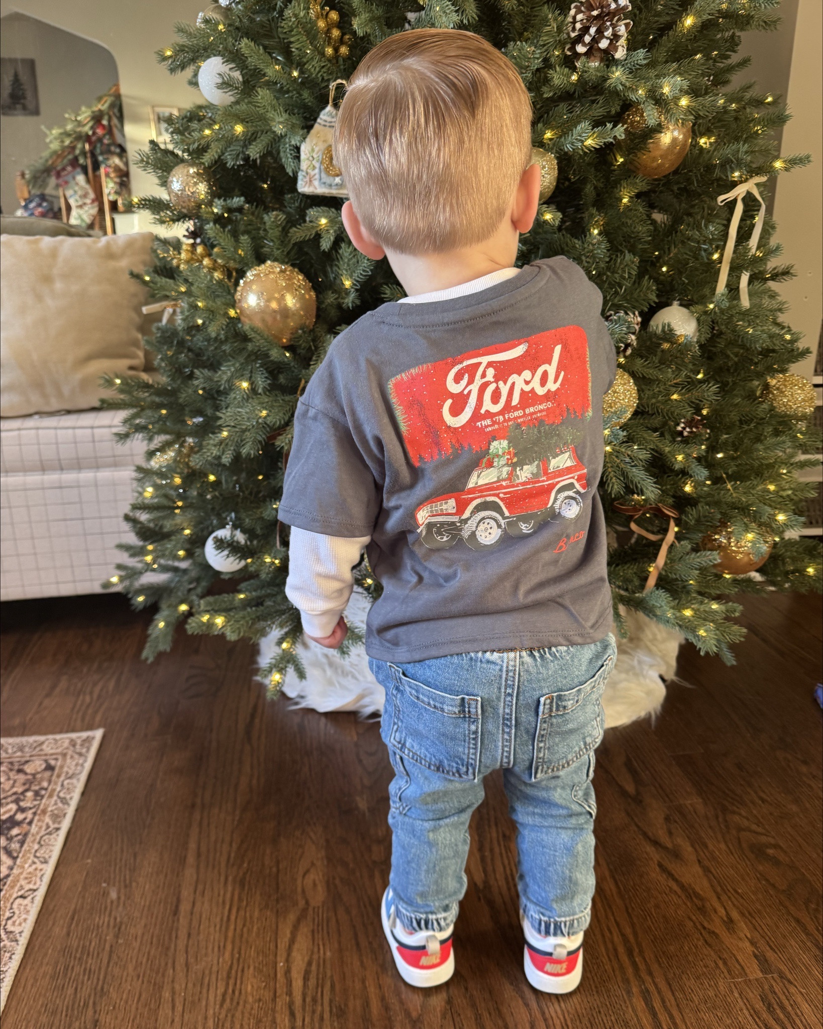 Ford Bronco x Christmas! Fun shirt for a truck loving toddler #christmas #bronco #toddlerboy

#LTKKids #LTKootd #LTKHoliday
