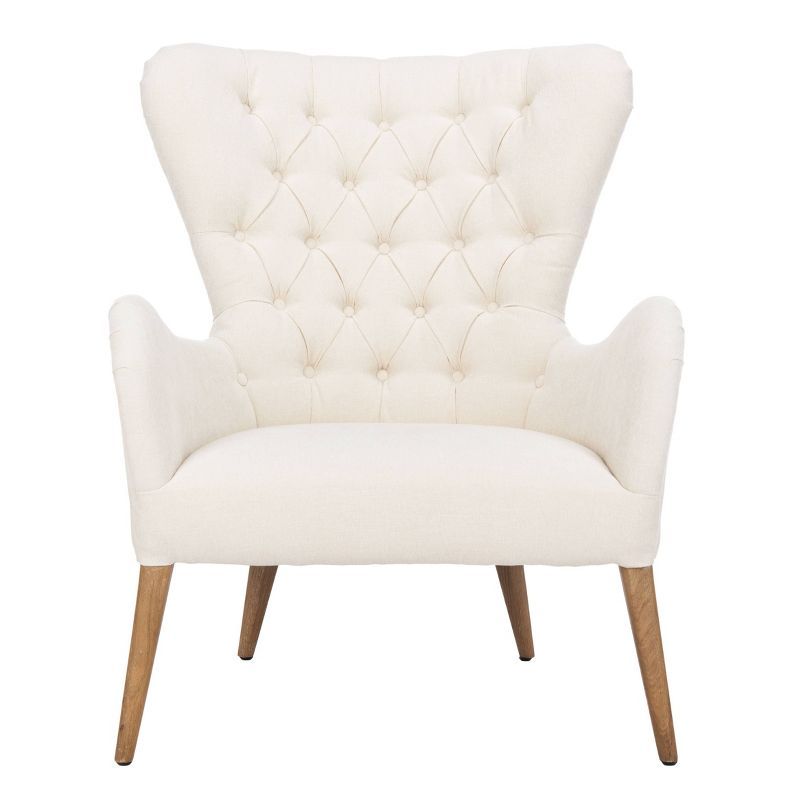 Brayden Contemporary Wingback Chair Off White - Safavieh | Target