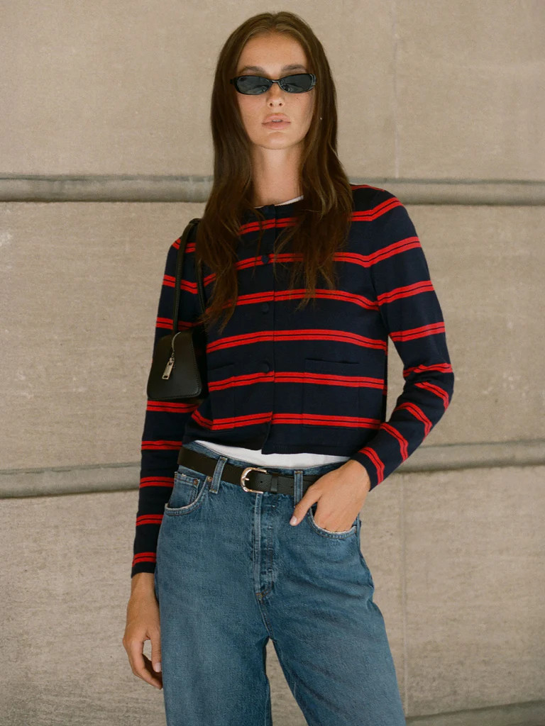 Padma Fine Knit Striped Cardigan | French Connection (US)