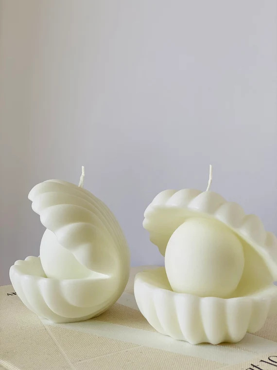 LARGE Seashell candle l Clam candle l Home décor | Etsy (US)