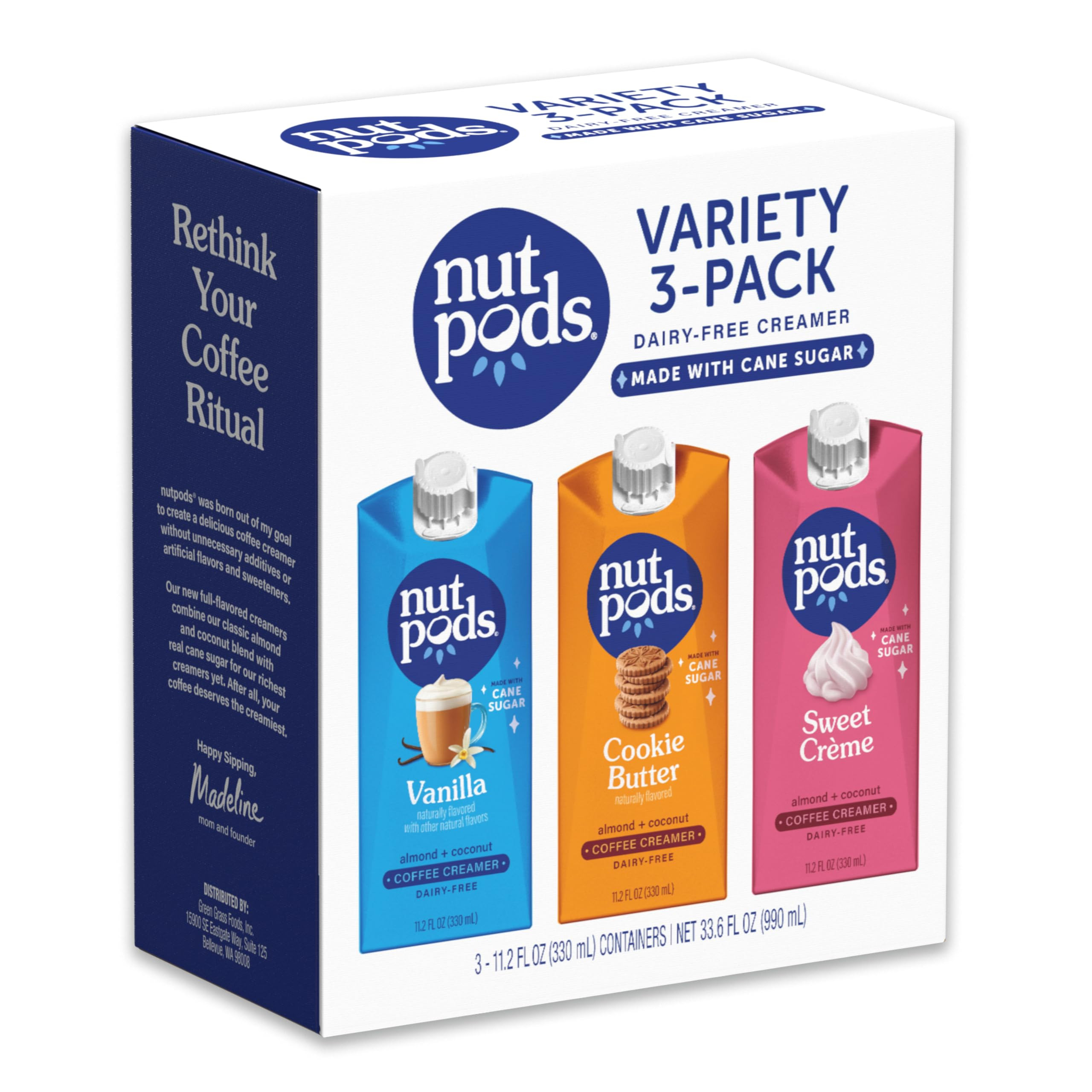 nutpods Variety Pack Coffee Creamer, Sweetened with Organic Cane Sugar, Made from Almonds and Coc... | Amazon (US)