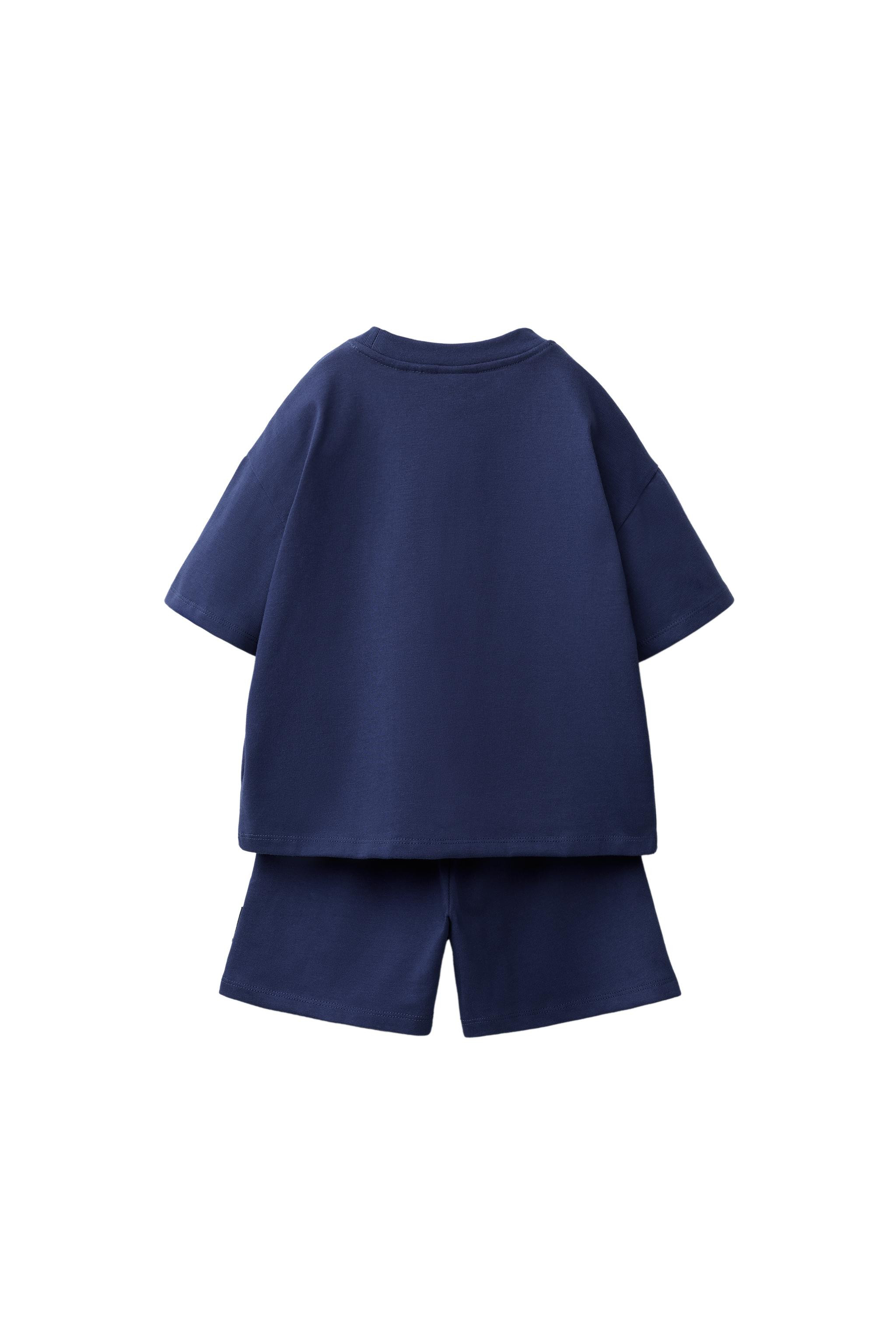PLAIN T-SHIRT AND BERMUDA JOGGING SET | Zara US