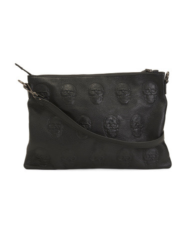 Made In Italy Leather Multi Skull Crossbody | TJ Maxx