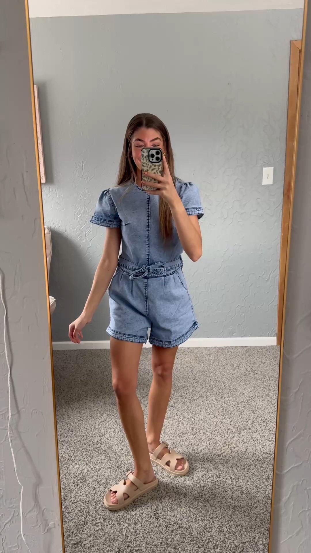 Pink Lily. Denim romper. Trending. OOTD. Casual outfit. Capsule wardrobe. Summer style. Spring look. Affordable fashion. Mom on the go. Simple outfit. 

#LTKPetite #LTKParties #LTKSeasonal