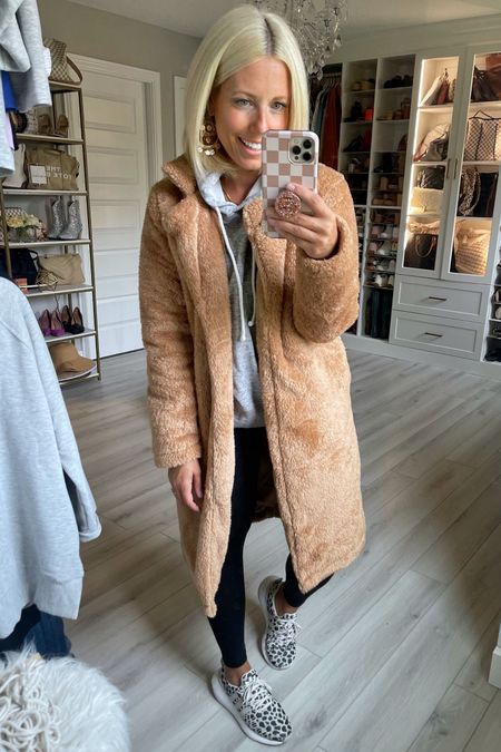 Wearing my true size small in this teddy coat that is on sale today! Comes in lots of colors! 

#LTKxPrime #LTKfindsunder50 #LTKsalealert