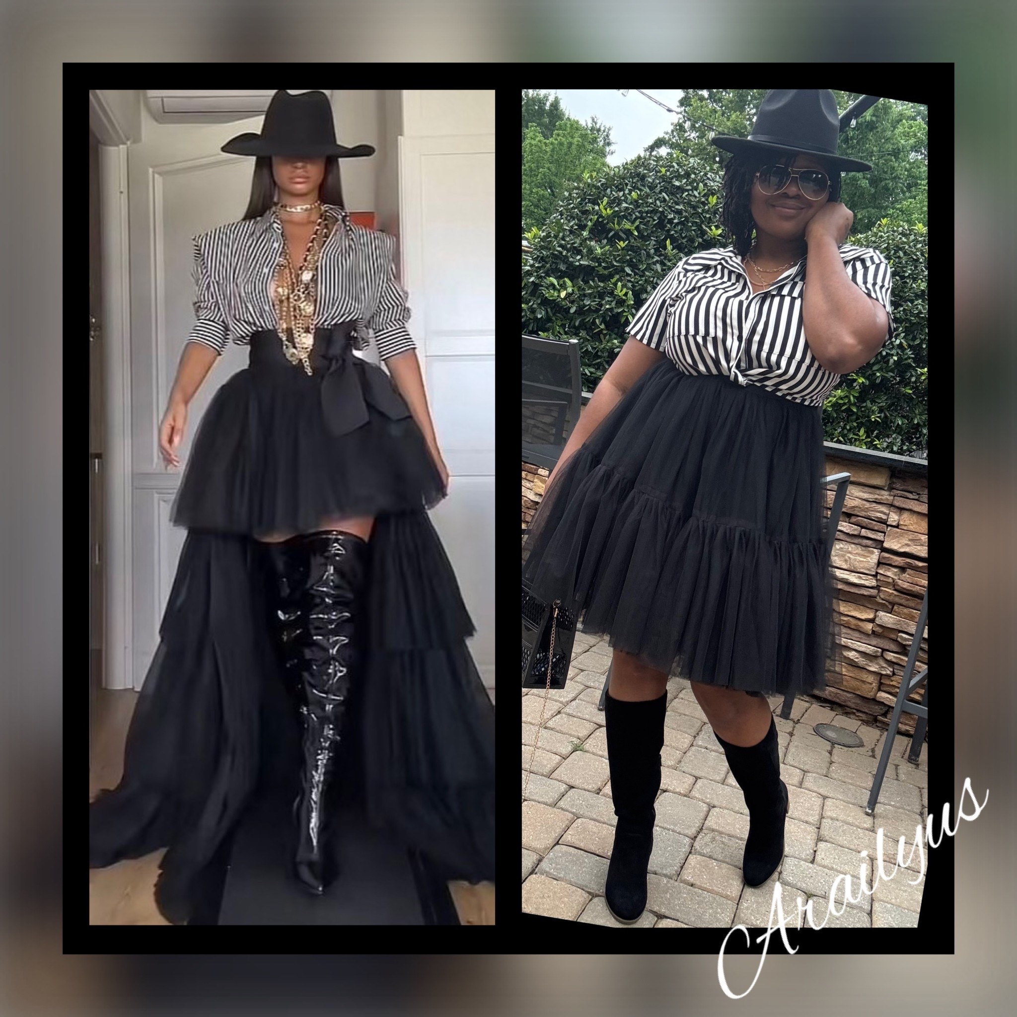 I ABSOLUTELY 🖤🖤🖤 this look #Inspiredbypinterest

Top is an XL
Skirt is a L

#LTKOver40 #LTKStyleTip #LTKFindsUnder50