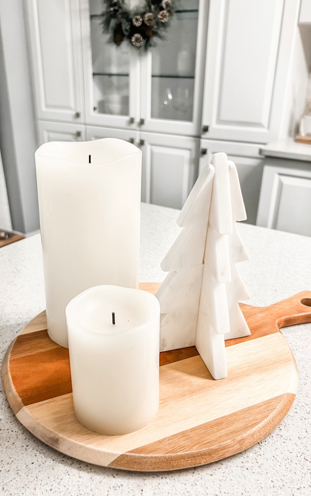 Electronic candles and marble white Christmas tree decor! 

#LTKSaleAlert #LTKHome #LTKSeasonal