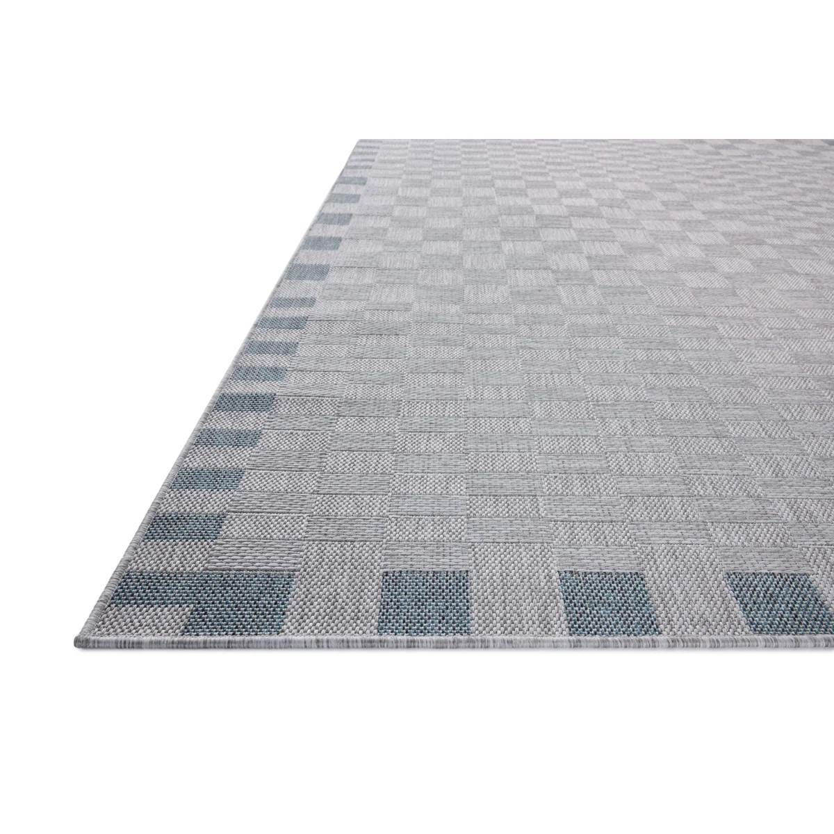 Amber Lewis x Loloi Indoor / Outdoor Topanga Silver / Blue Area Rug | Wayfair North America