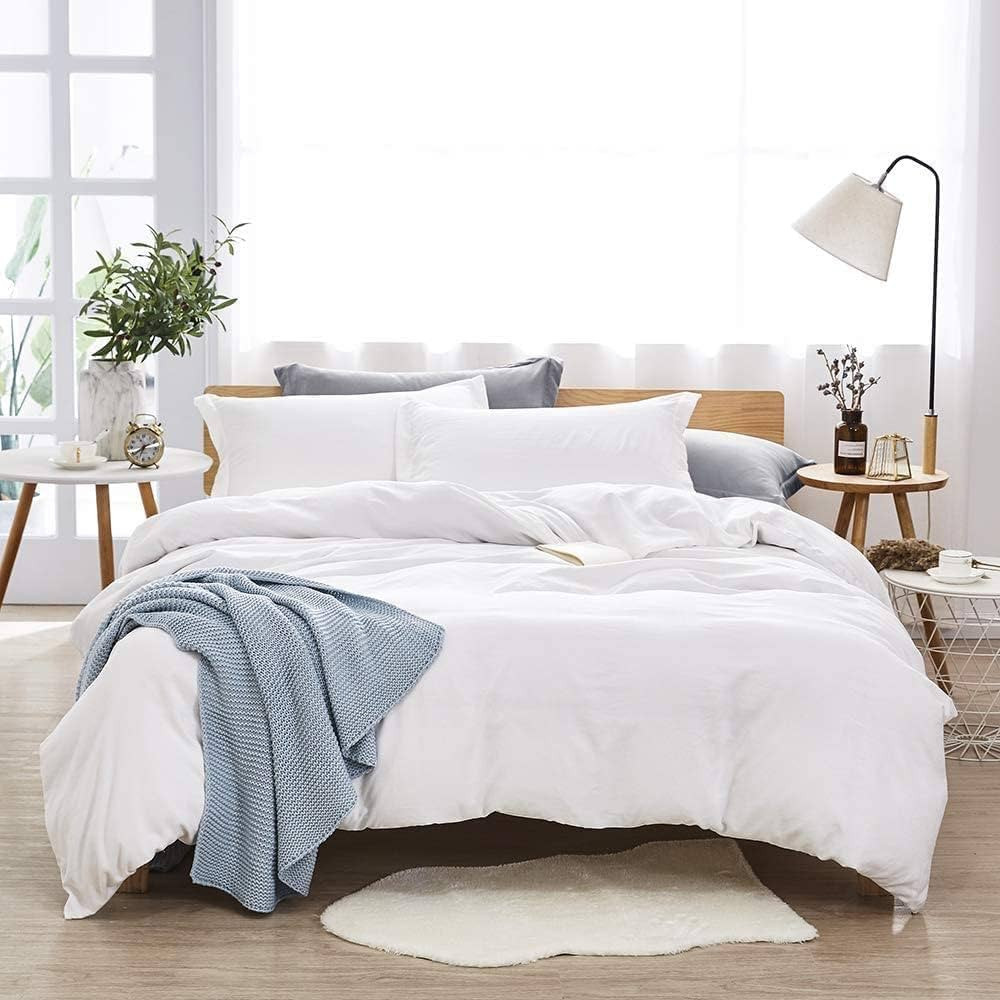 Dreaming Wapiti Duvet Cover Queen,Washed Microfiber Queen Size Duvet Cover Set,Solid Color - Soft... | Amazon (US)