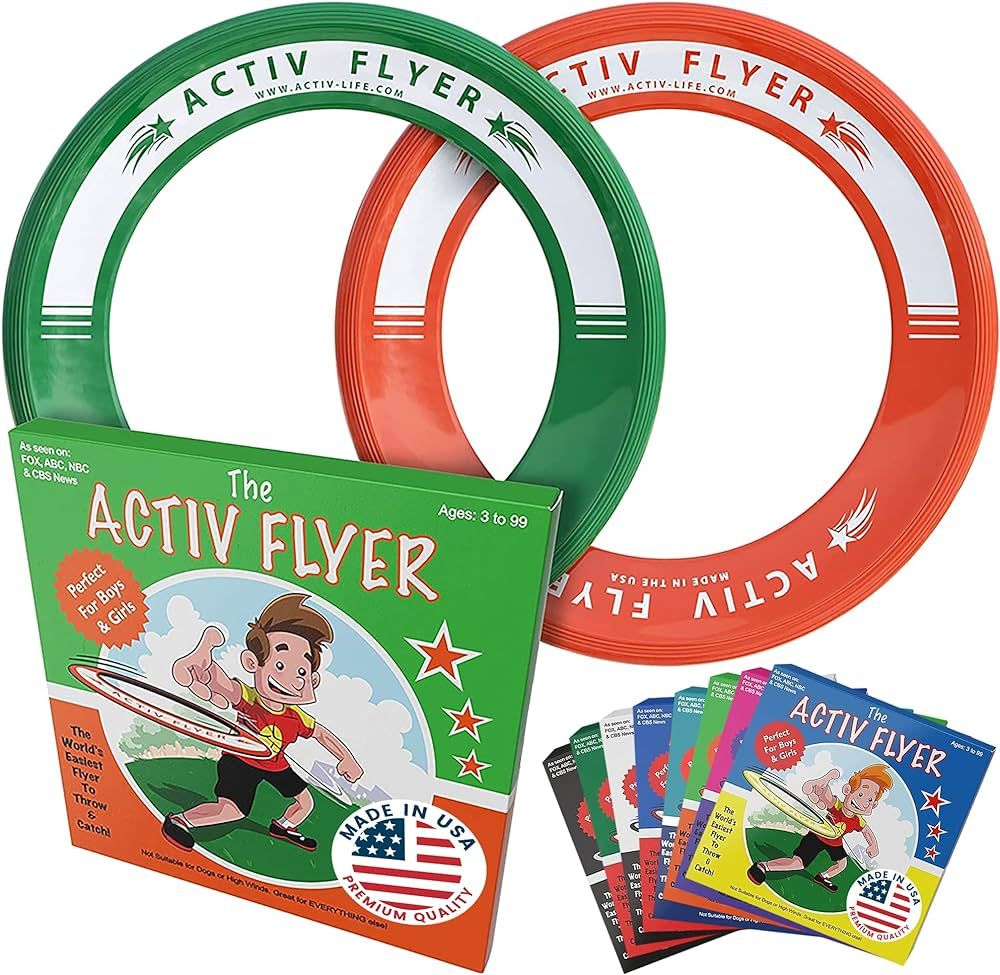 Activ Life Kid’s Flying Rings [2 Pack] They Fly Straight & Don’t Hurt! 80% Lighter Than Stand... | Amazon (US)