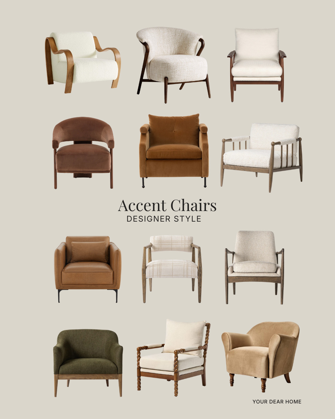 Accent chairs are where you can add personality without cluttering the room. These styles bring in texture, warmth, and character while keeping the footprint light and visually open. Great for small living rooms that still need depth. 

 #LTKHome