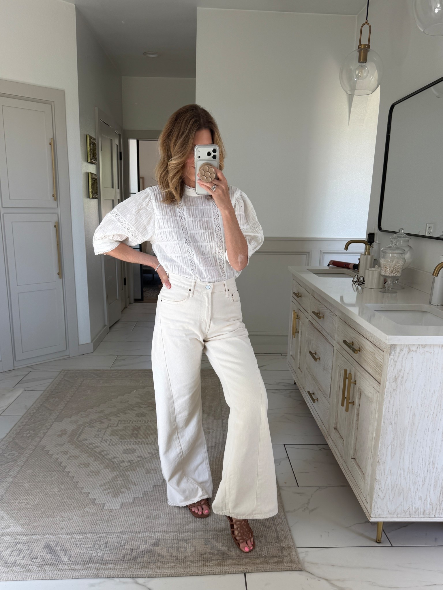 Wearing a small top and a size 27 in the lemon twist jeans 

#LTKootd #LTKOver40