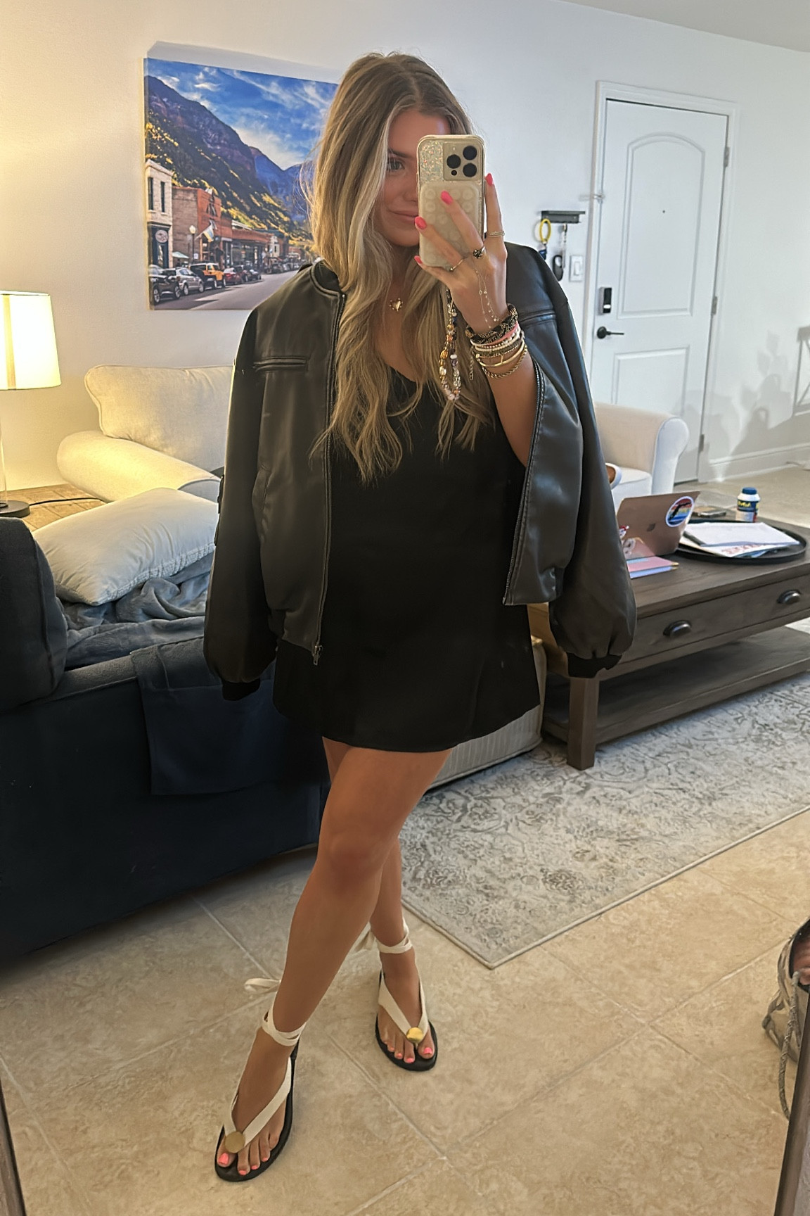 Lulus Chic Proclivity Black Satin Bustier Bow Mini Dress. Edikted Women's Vava washed bomber jacket. Amazon sandals Flat Sandals for Women with Suede Metal Circular Ankle Strappy Ladies Thong Sandals Fashion Cute Summer Flip Flops Sandals Dressy. The roe dupe sandals. Date night outfit. Fall fashion. Fall outfits. Fall mini dress  

#LTKShoeCrush #LTKStyleTip #LTKSeasonal