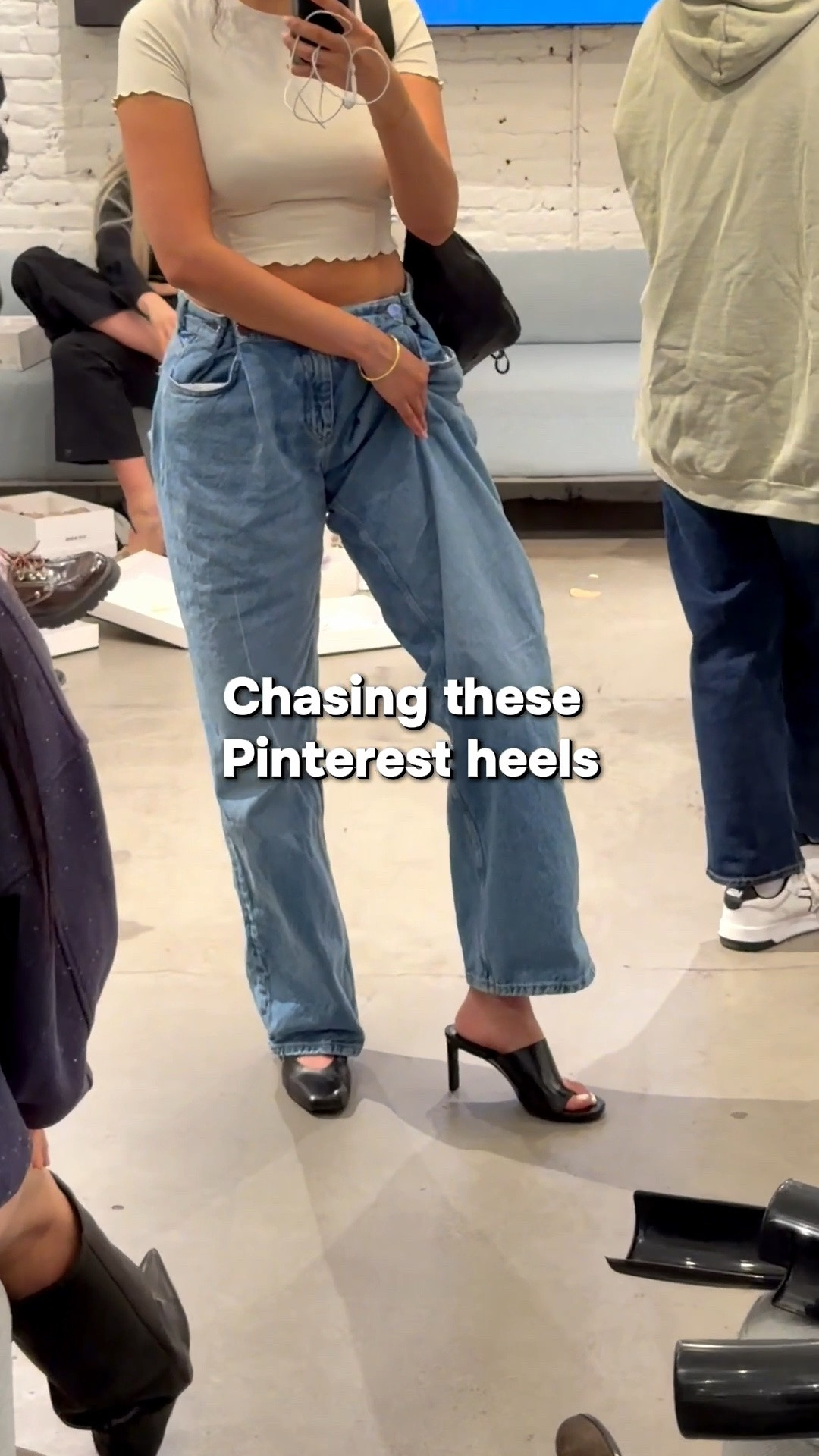 Bottega Veneta dupes?! Chasing these Pinterest heels in SoHo NYC @Steve Madden US

#LTKdayinmylife #LTKActive #LTKootd