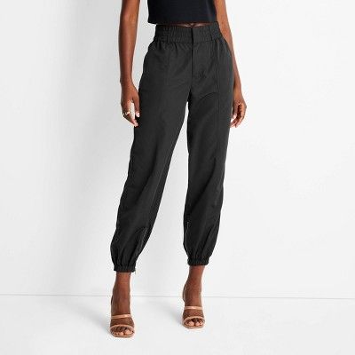 Women&#39;s High-Rise Nylon Track Pants - Future Collective&#8482; with Kahlana Barfield Brown Bl... | Target