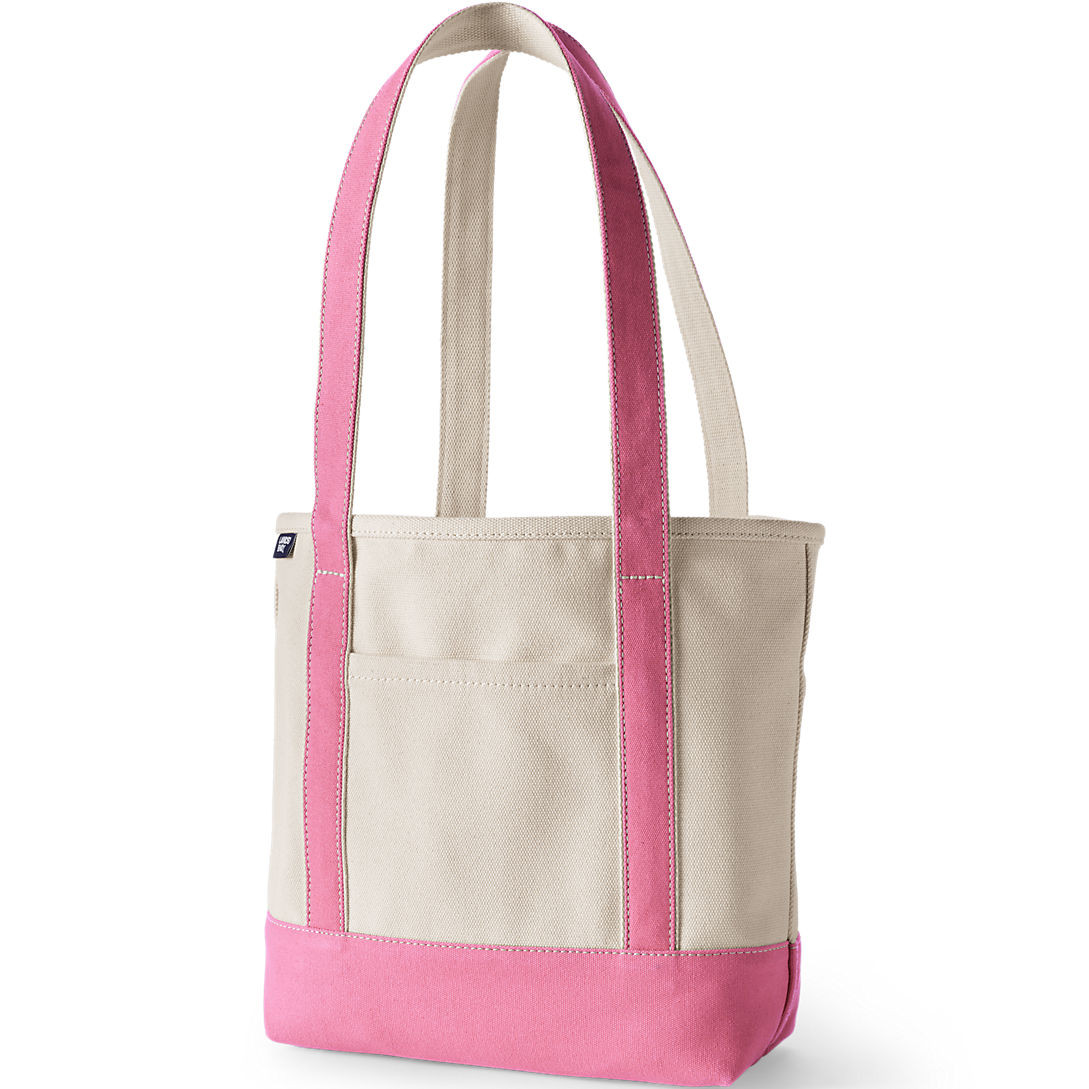 Medium Natural 5 Pocket Open Top Canvas Tote Bag | Lands' End (US)