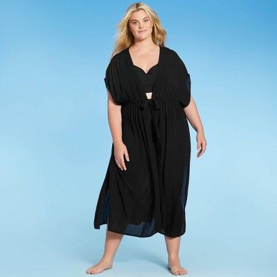 Women's Tie-Front Midi Cover Up Duster - Kona Sol™ | Target