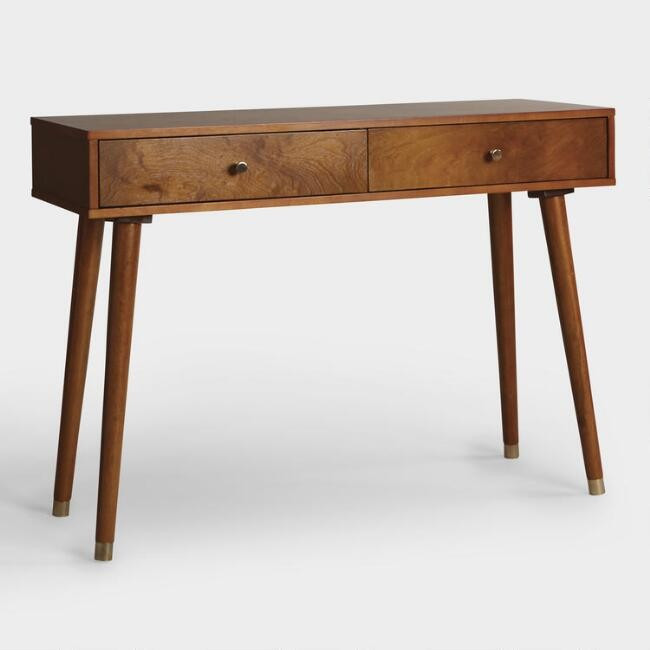 Light Walnut Wood Caleb Console Table | World Market